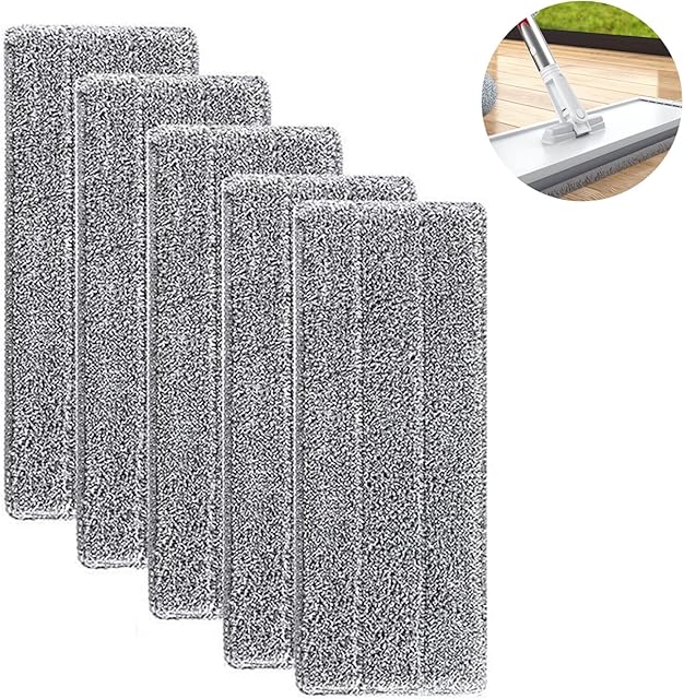 Replacement Mop Pads,Microfiber Spray Mop Heads Replacement,Reveal Mop Cleaning Pad ,Fit for All Spray Mops & Reveal Mops,Washable(5 Pcs)