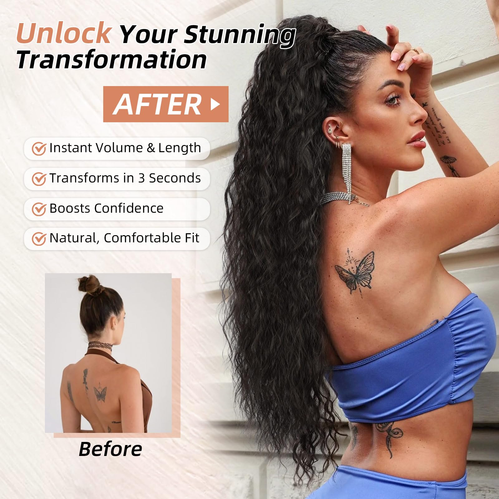 Amazon.com : Lommel Ponytail Extension, 26 display picture 2