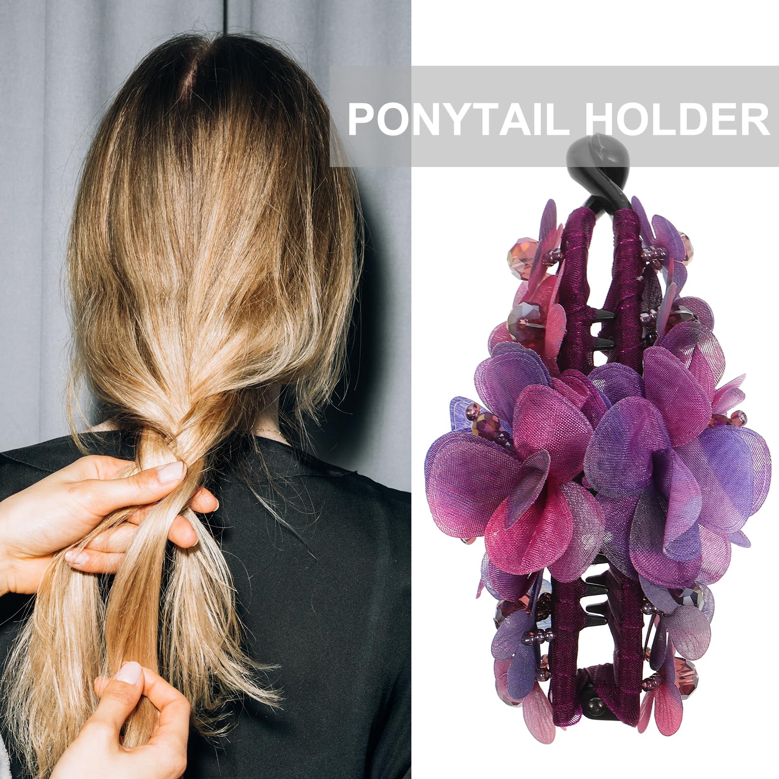 Amazon.com : FOMIYES Flowers Beads Banana Hair Clip for 
