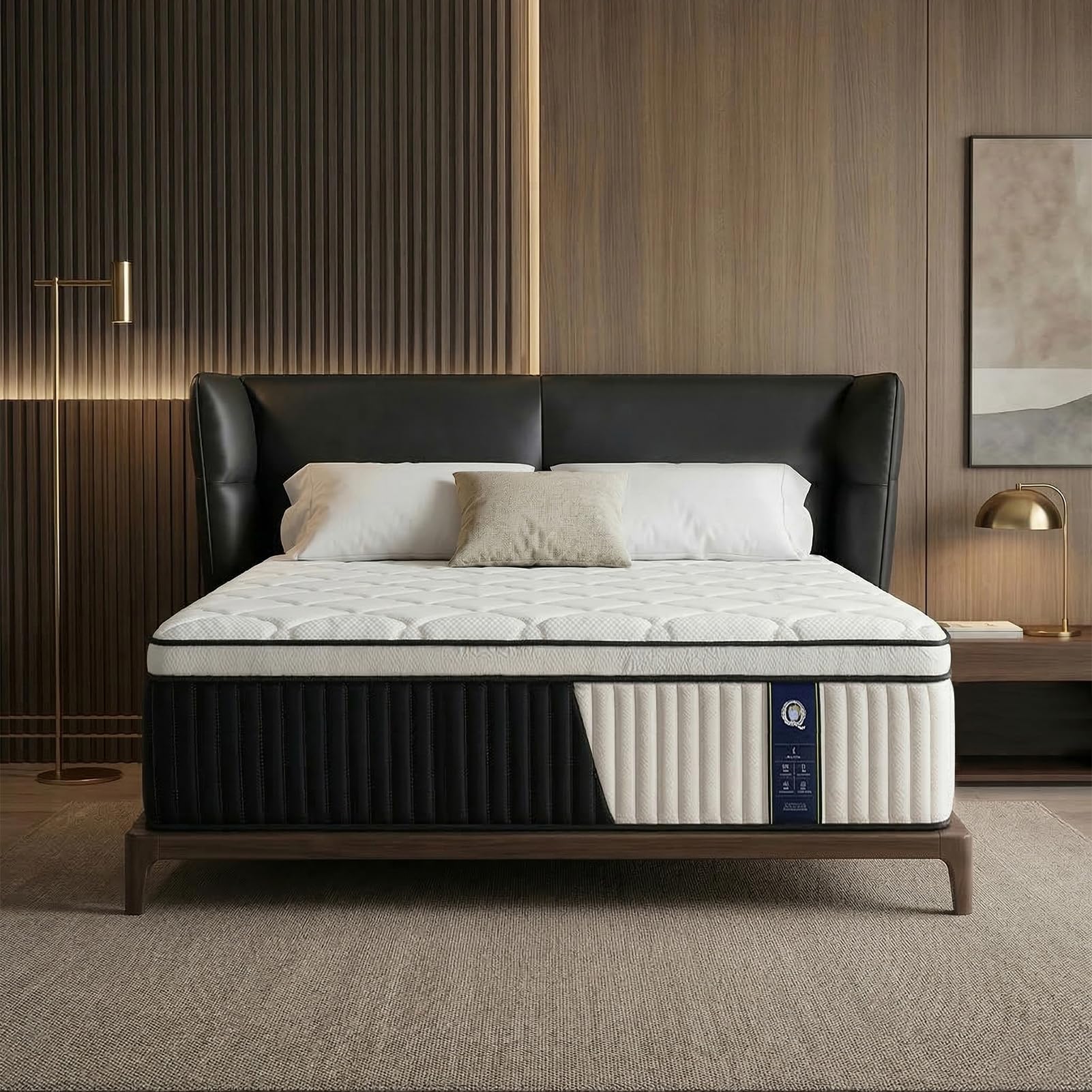 Photo 1 of ZOSEMUC Queen Hybrid Mattress, 12 Inch Medium Firm