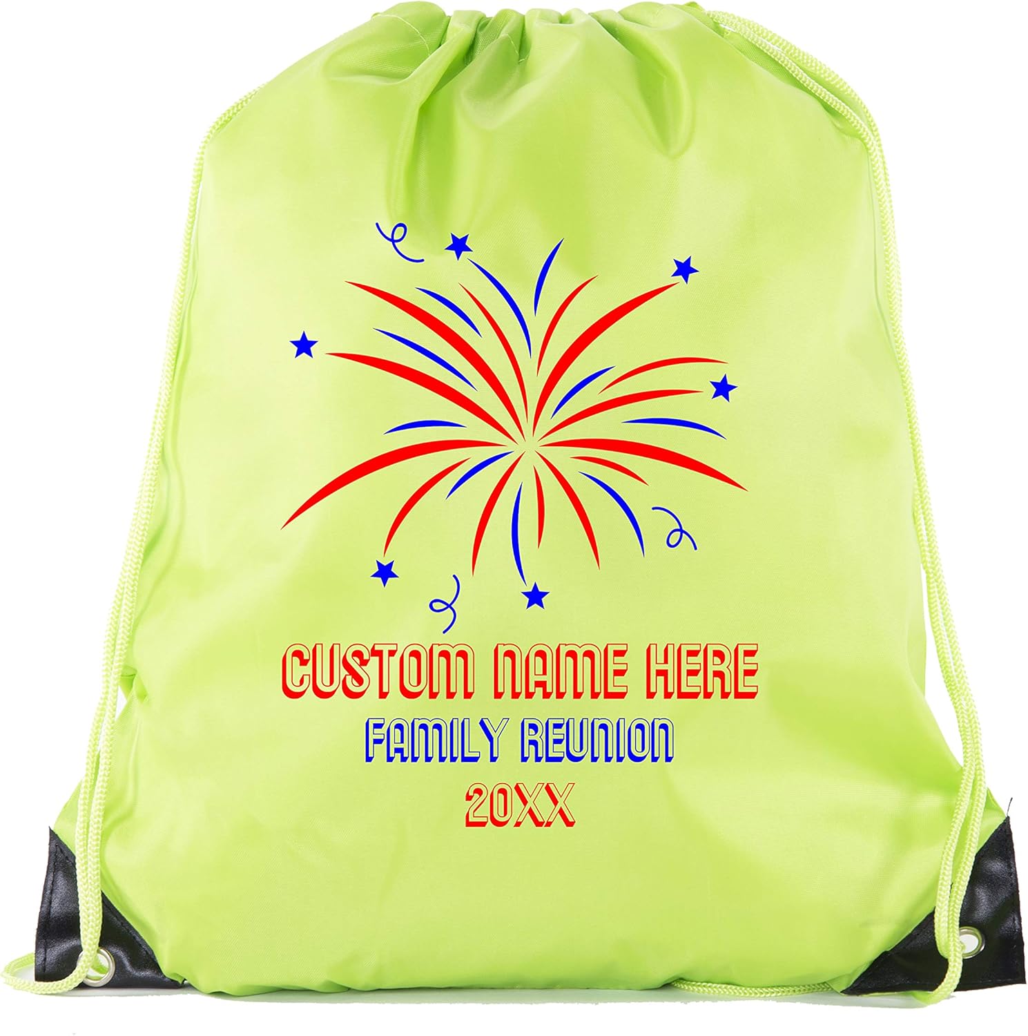 Fireworks with custom name- Family Reunion Party Favor Gift Bags
