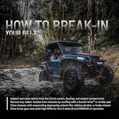 Miniatura 4 de Polaris Correa de transmisión RANGER y RZR ORV, parte 3211186  Compatible con modelos específicos de Polaris lado a lado, funciona a RPM óptimas,