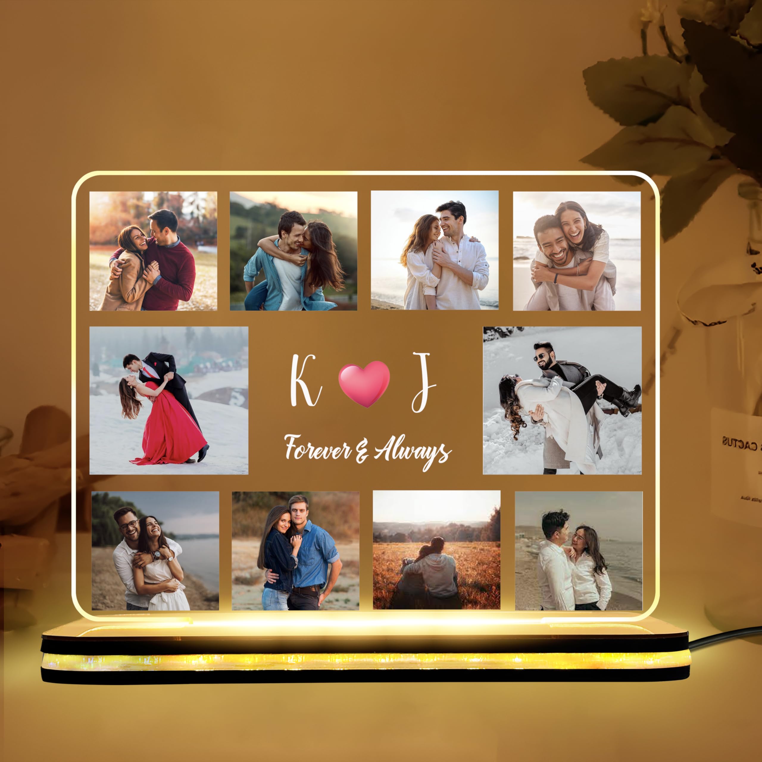 DECOCRU Personalized LED Photo Lamp | Customized Photo | Gifts for Express Your Love Valentine Day Special Wedding Gift for Wife, Husband, Friend-image-28
