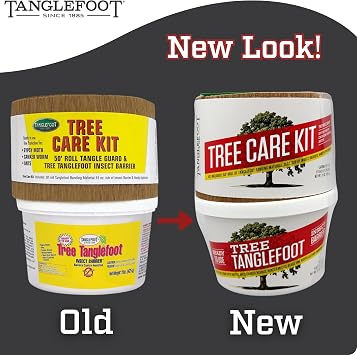 Tanglefoot Tree Care Kit Sticky Tree Wrap & Applicator | Non-Toxic Outdoor Barrier for Crawling Insects | Includes 15oz Tree, 3 x50' Tree Wrap & Applicator Tool