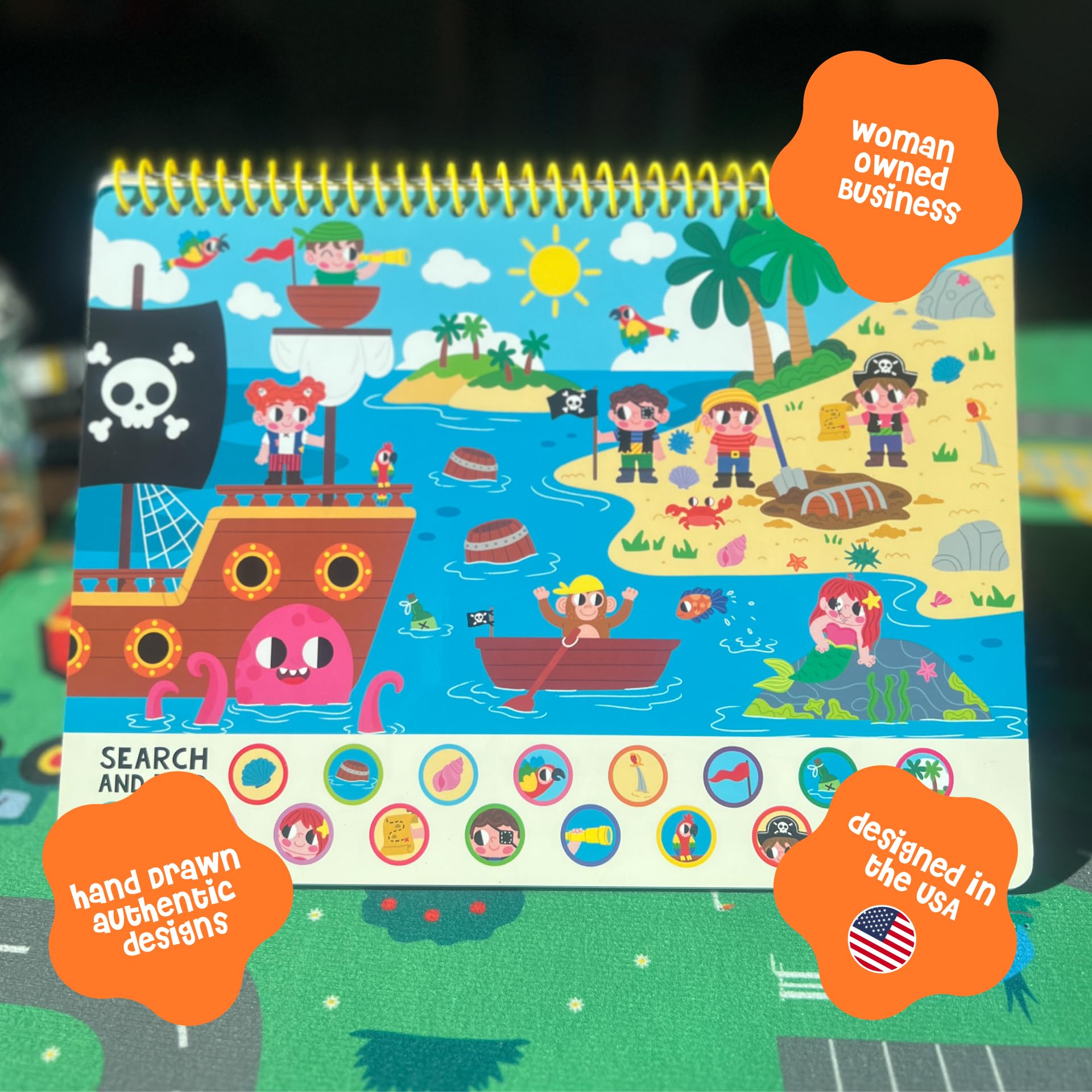 Stick4Ever Vorschul-Aktivitätenbuch – wiederverwendbares Stickerbuch für Kleinkinder von 2–4 Jahren – Saubere, pädagogische Reiseaktivität für Kinder, Jungen und Mädchen – kein Durcheinander
