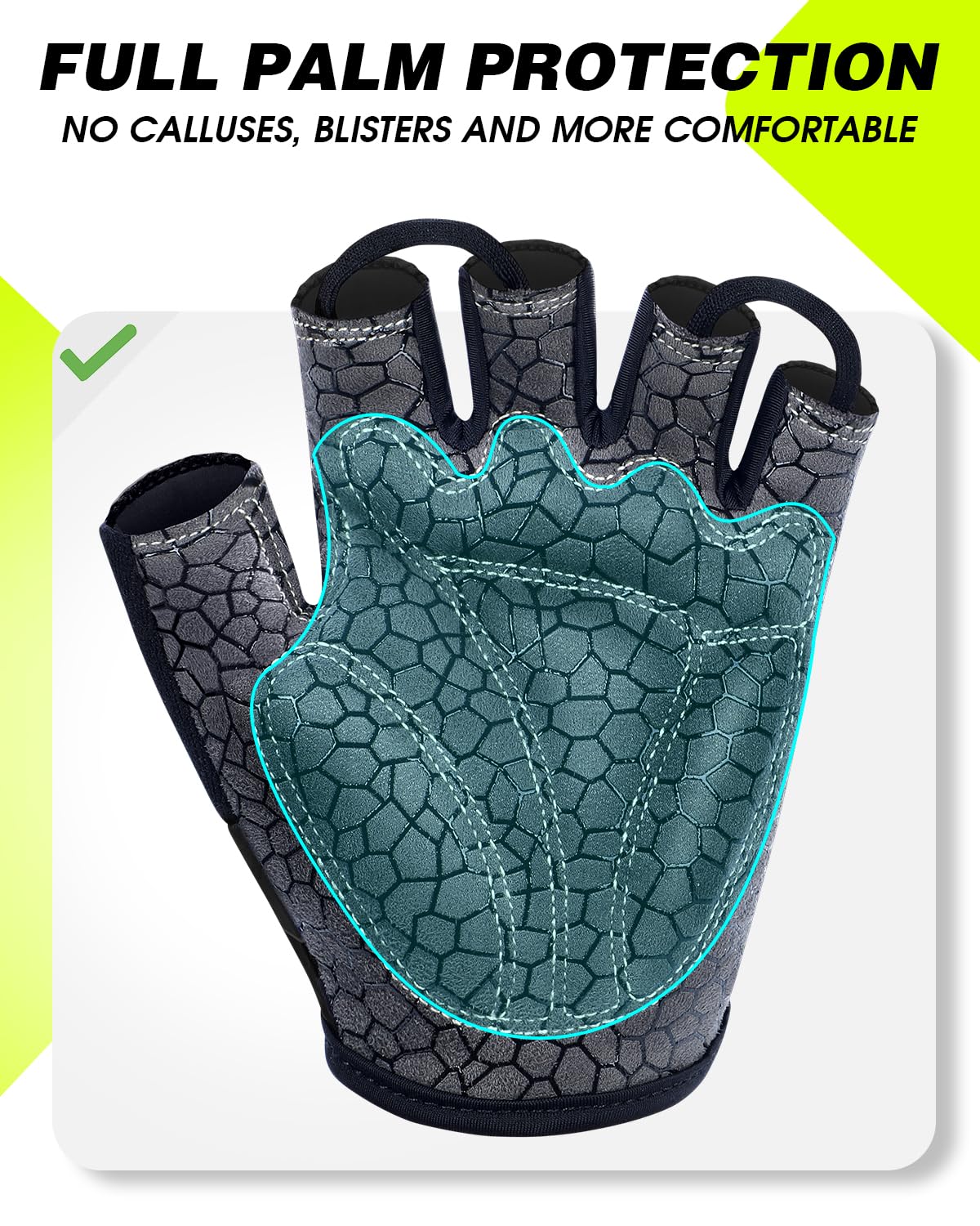 Fahrradhandschuhe Mountainbike Handschuhe Fahrrad Half Finger Road Reithandschuhe mit stoßdämpfendem Pad Biking Handschuhe für Damen und Herren