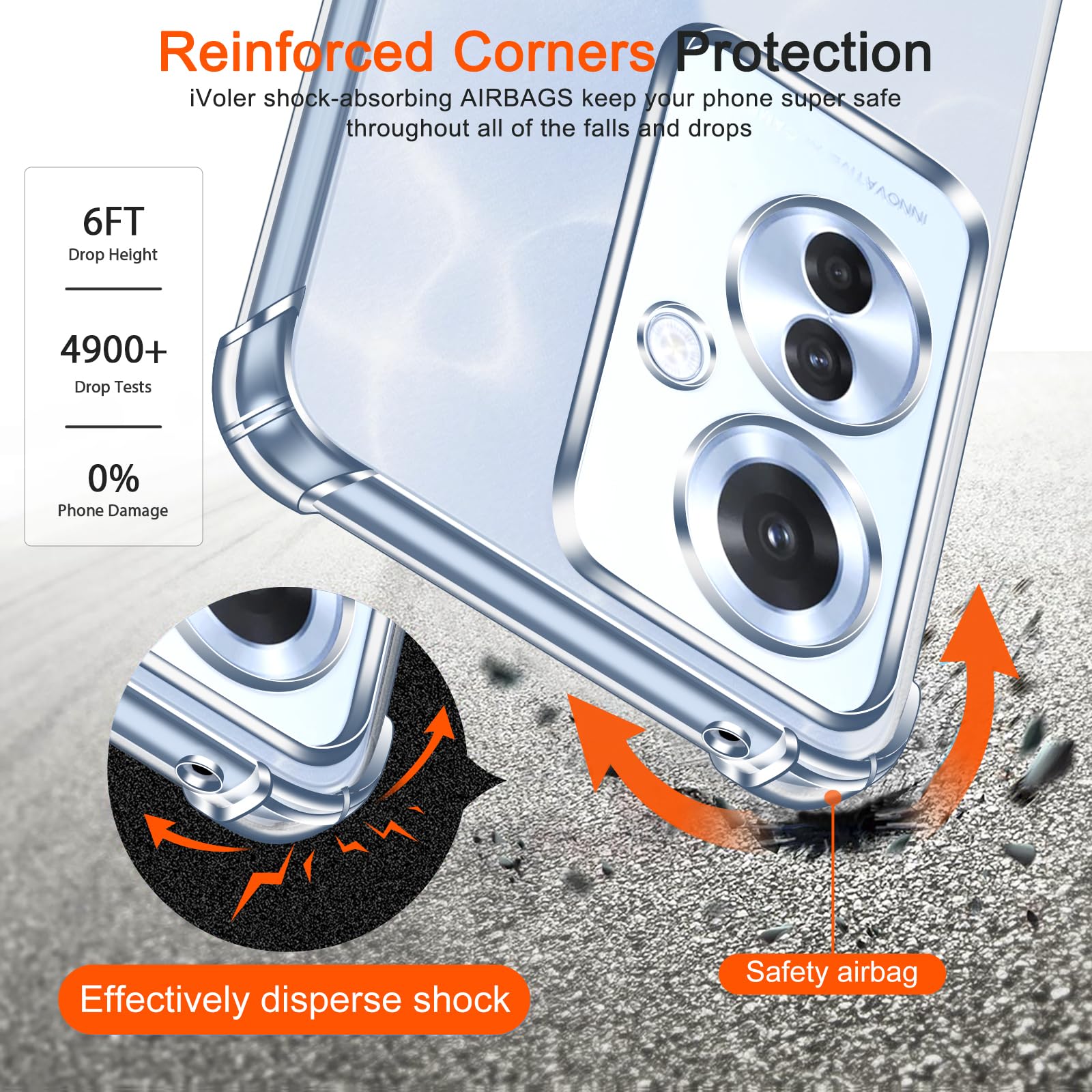 Cover Magnetica Trasparente Per Oppo Reno 11 F 5G – Custodia Antiurdo Ultra Sottile Con Paraurti TPU E Retro Rigido