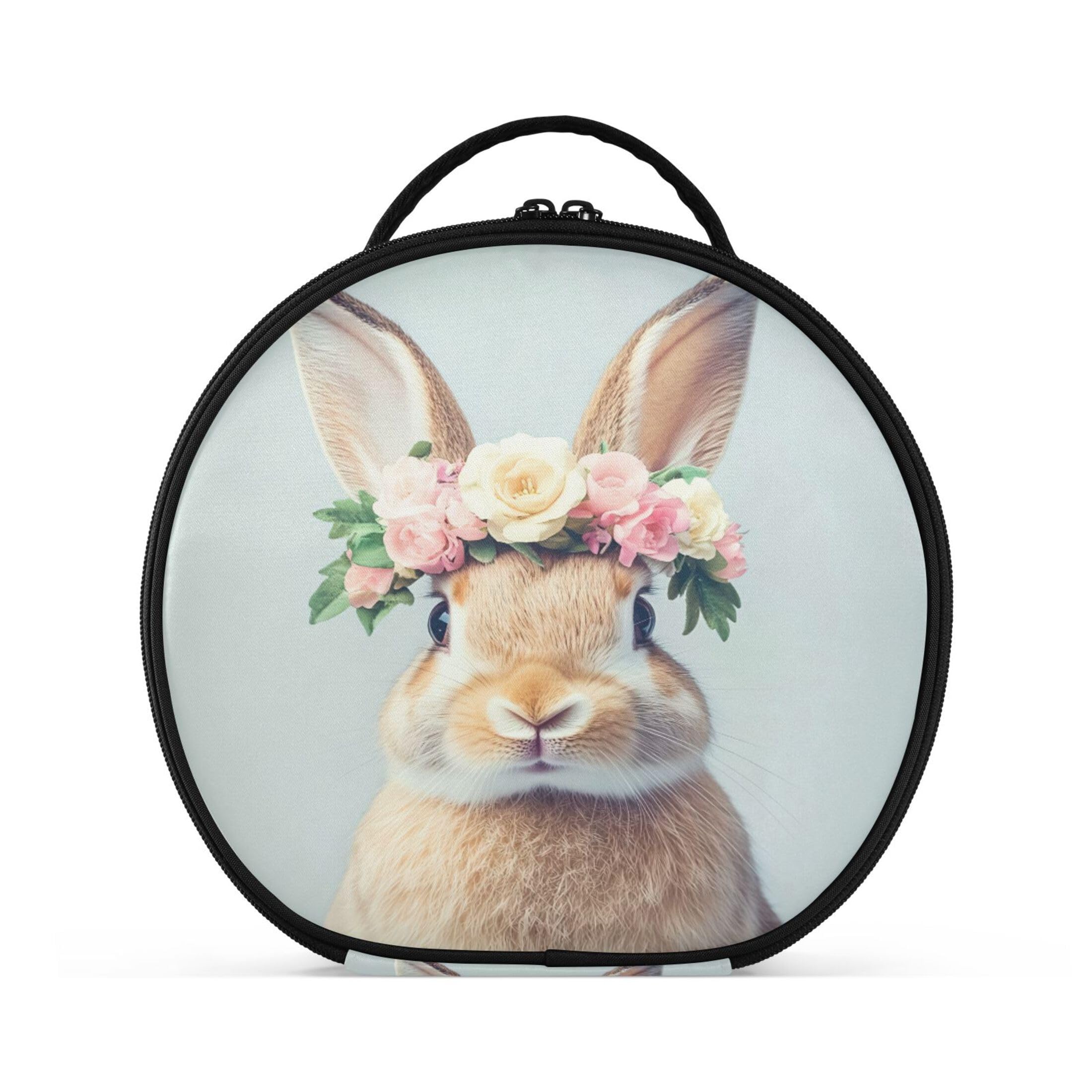 Takiito Cute Deer in The Meadow Travel Makeup Case Portable Makeup Box Artist Cosmetic Case Organizer With Adjustable Dividers