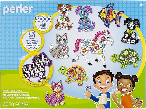 Perler Pet Parade - Kit de actividades de manualidades con cuentas de fusibles 5020 piezas Perler Pet Parade - Kit de actividades de manualidades con cuentas de fusibles 5020 piezas