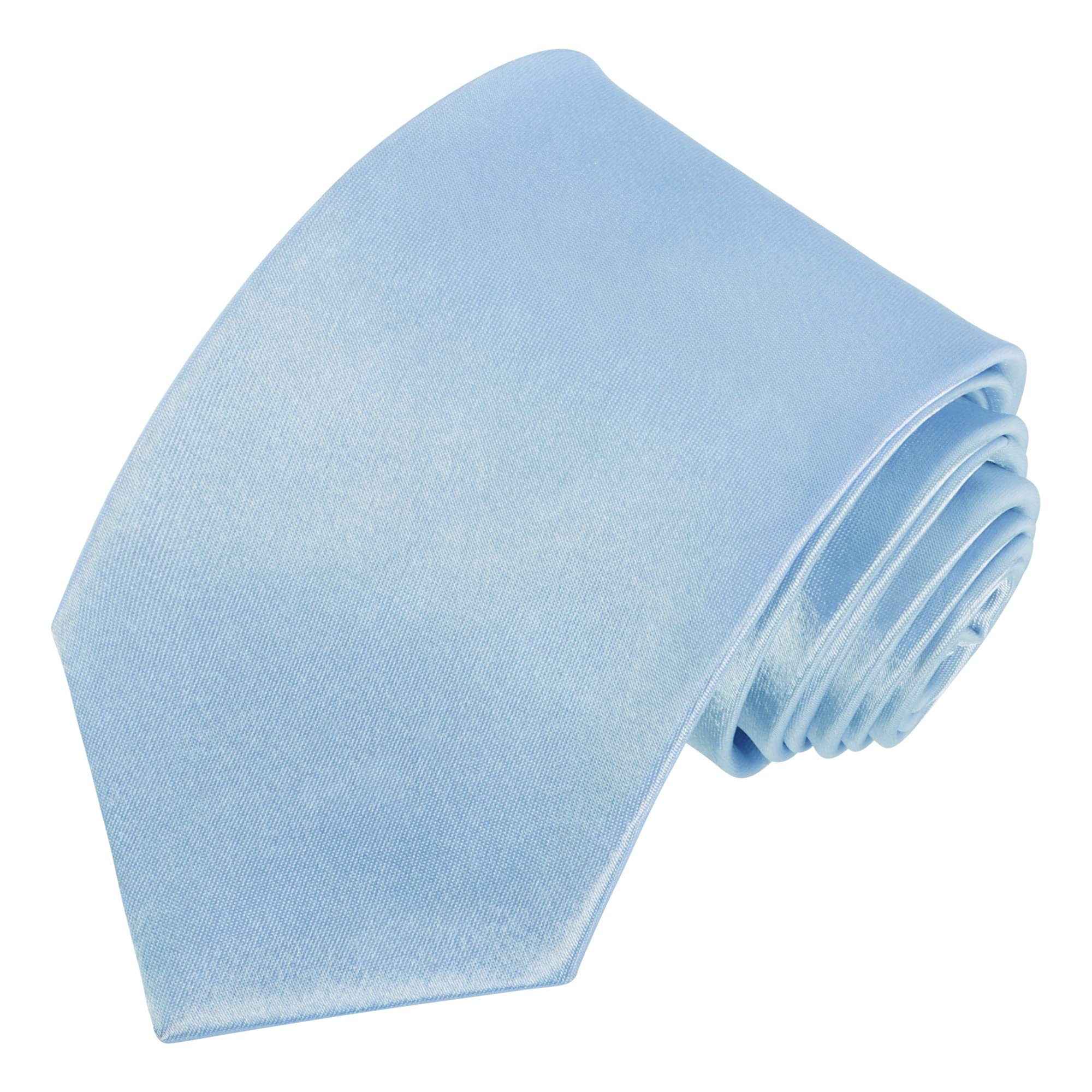Beaface Corbata de cuello de color sólido para hombres Corbatas formales de negocios de boda, azul claro, Taille unique