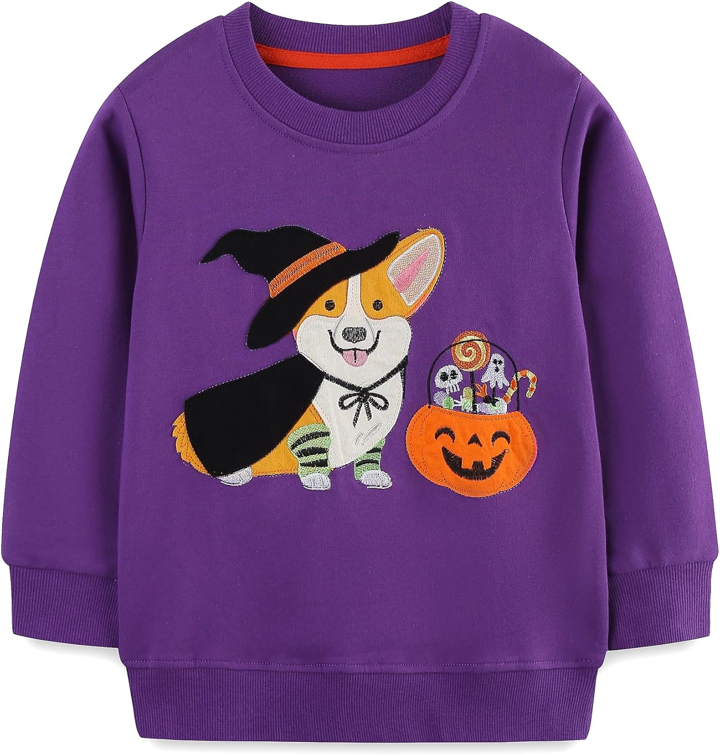 FreeLu Girls Cotton Pullover Sweatshirts Kids Cute Cartoon Printed Crewneck Tops