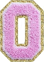 Vista 142 de SPRT - Parches de letras de chenilla universitaria con purpurina, parche de letras blancas para planchar con letras del alfabeto para disfraz