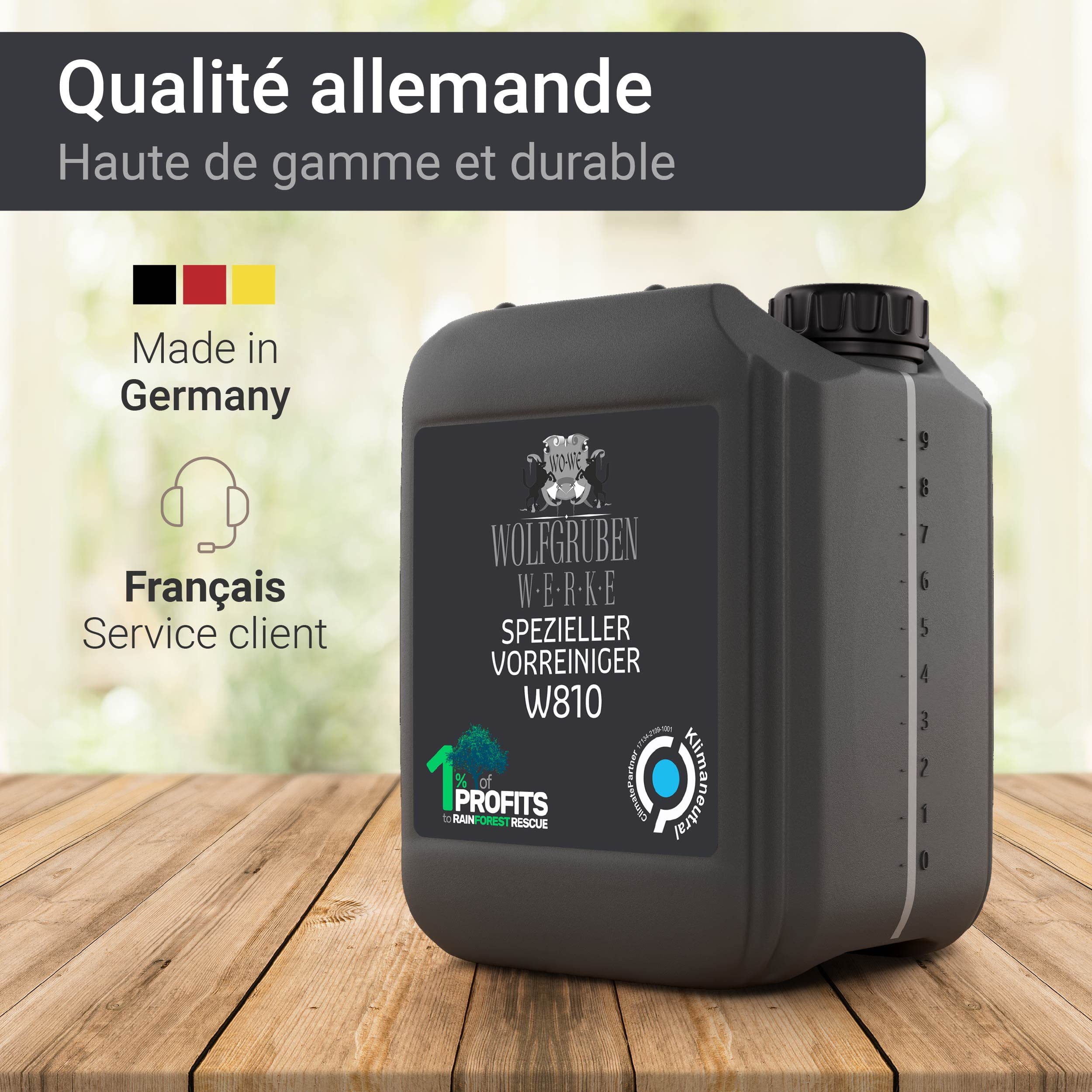 Pré-nettoyant intense W810 Solution de nettoyage pour béton, ciment avant toute peinture - 10L
