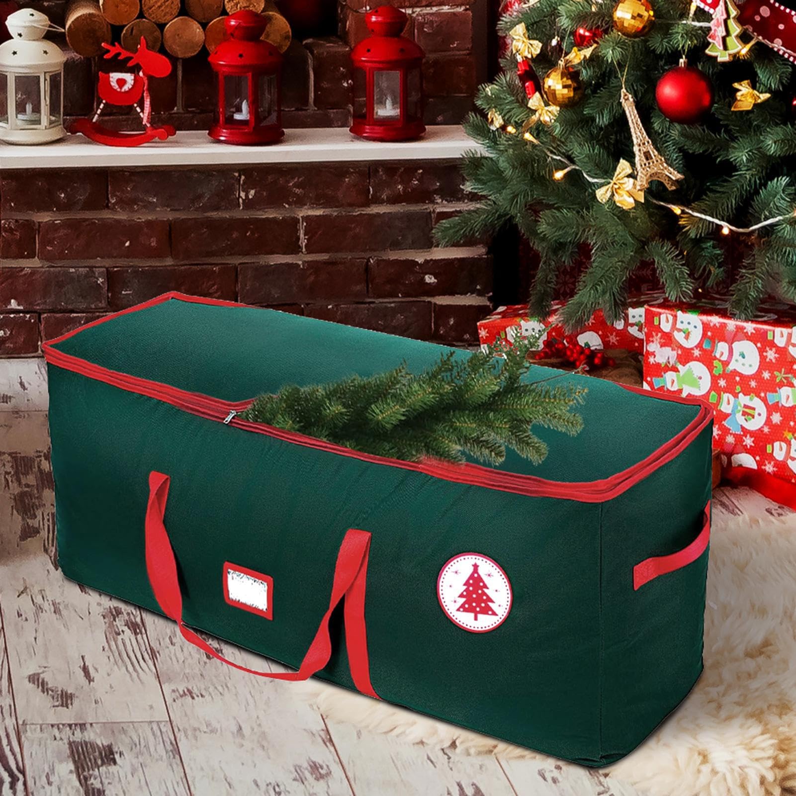 Borsa organizer per albero di Natale in tessuto Oxford 600D | Borsa portaoggetti natalizia impermeabile, resistente, per casa, materassi, camera da letto e