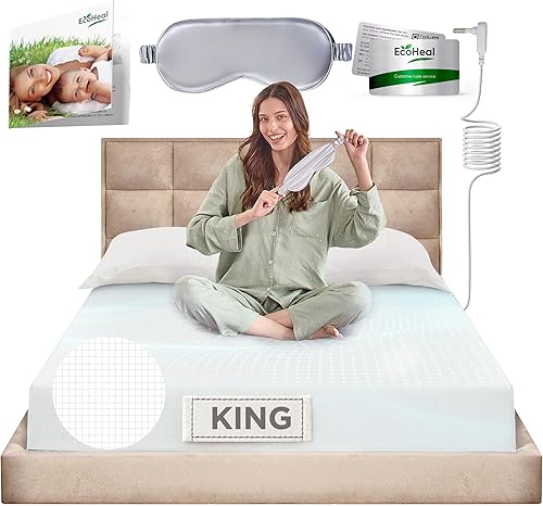 Earth Grounding Sábanas tamaño King con 12% fibra de plata, 4% seda y 84% algodón, color blanco, sábana bajera conductora para un mejor sueño