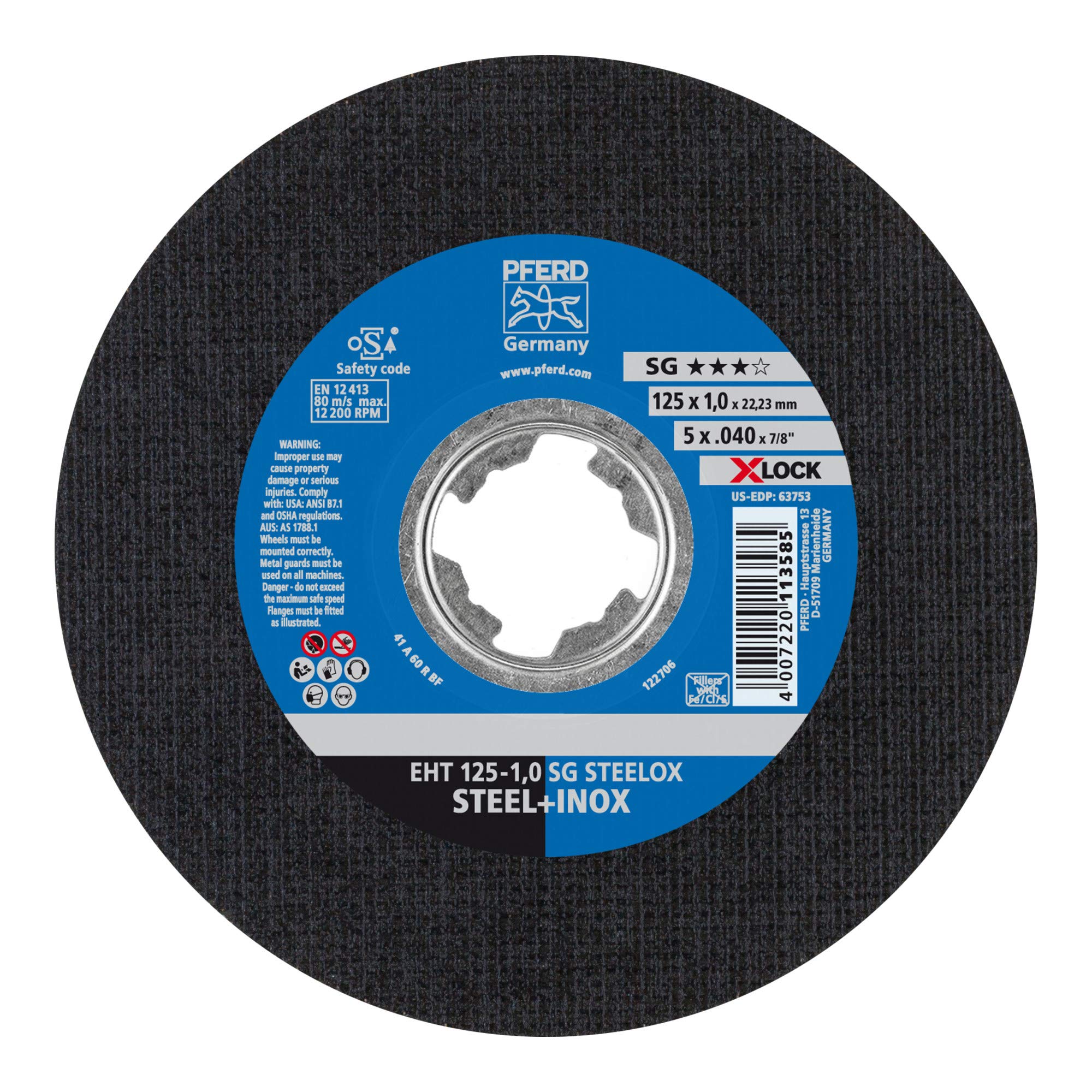 PFERD SG STEELOX Cutting Disc 125mm for Stainless Steel 25 pcs