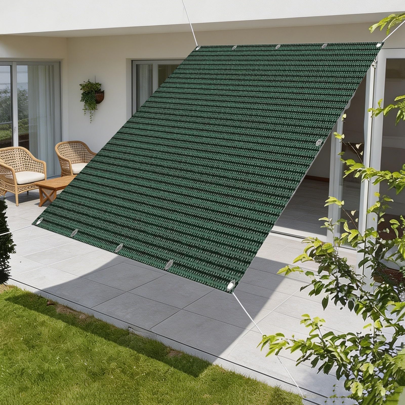 Toile d'ombrage 2.5 x 3.8 m protection solaire optimale et tissu respirant HDPE