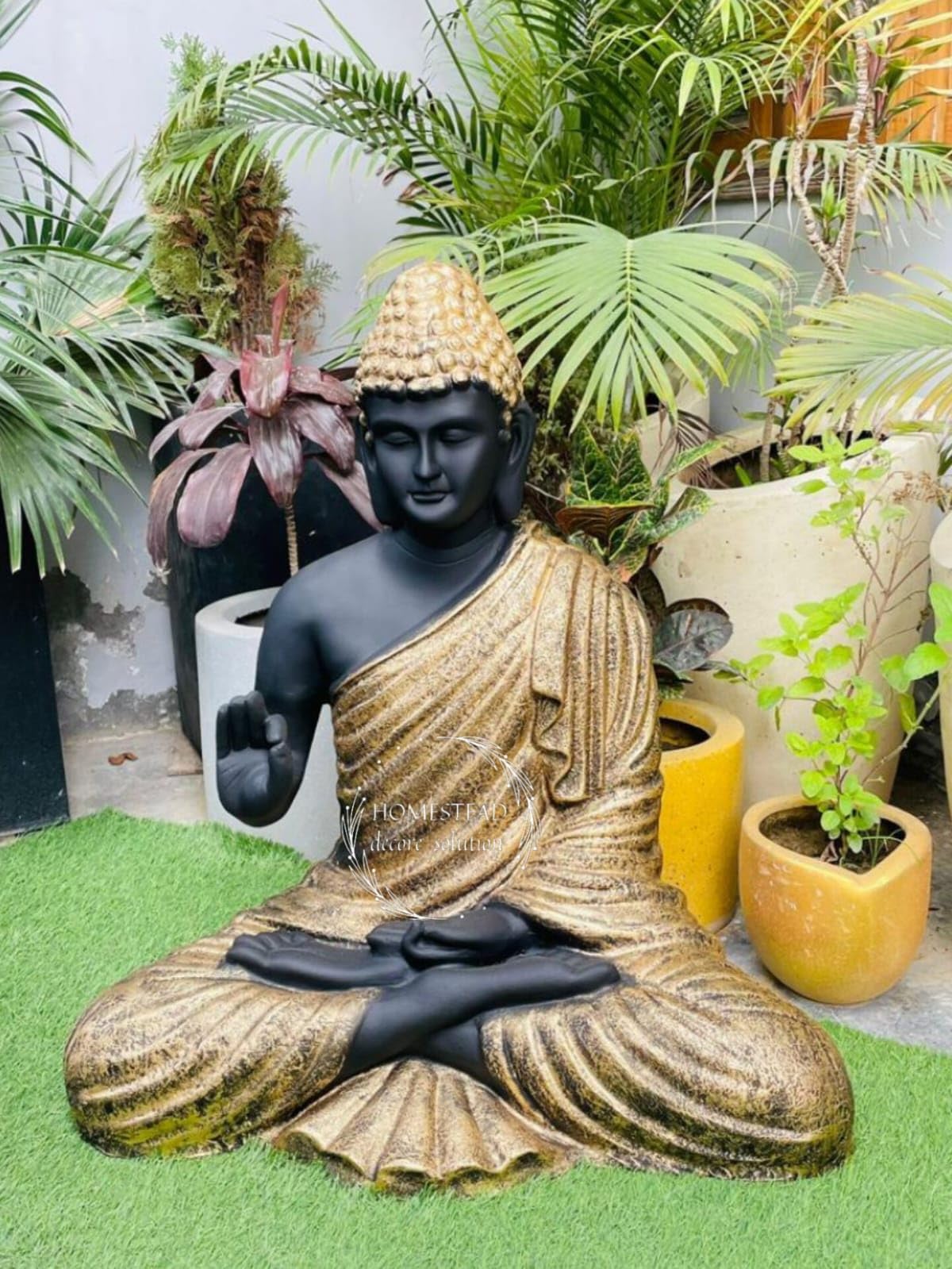 Blessing Buddha showpiece Big Size (3 Feet) |Buddha Statue for Home Decor Buddha showpiece for Living Room | Buddha Big Size (3 feet) Fiber