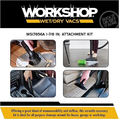 Miniatura 4 de WORKSHOP Wet/Dry Vacs Shop Vacuum Accessories WS17856A Kit de accesorios de bloqueo (6 piezas) para aspiradoras en seco y húmedo, se adapta a la