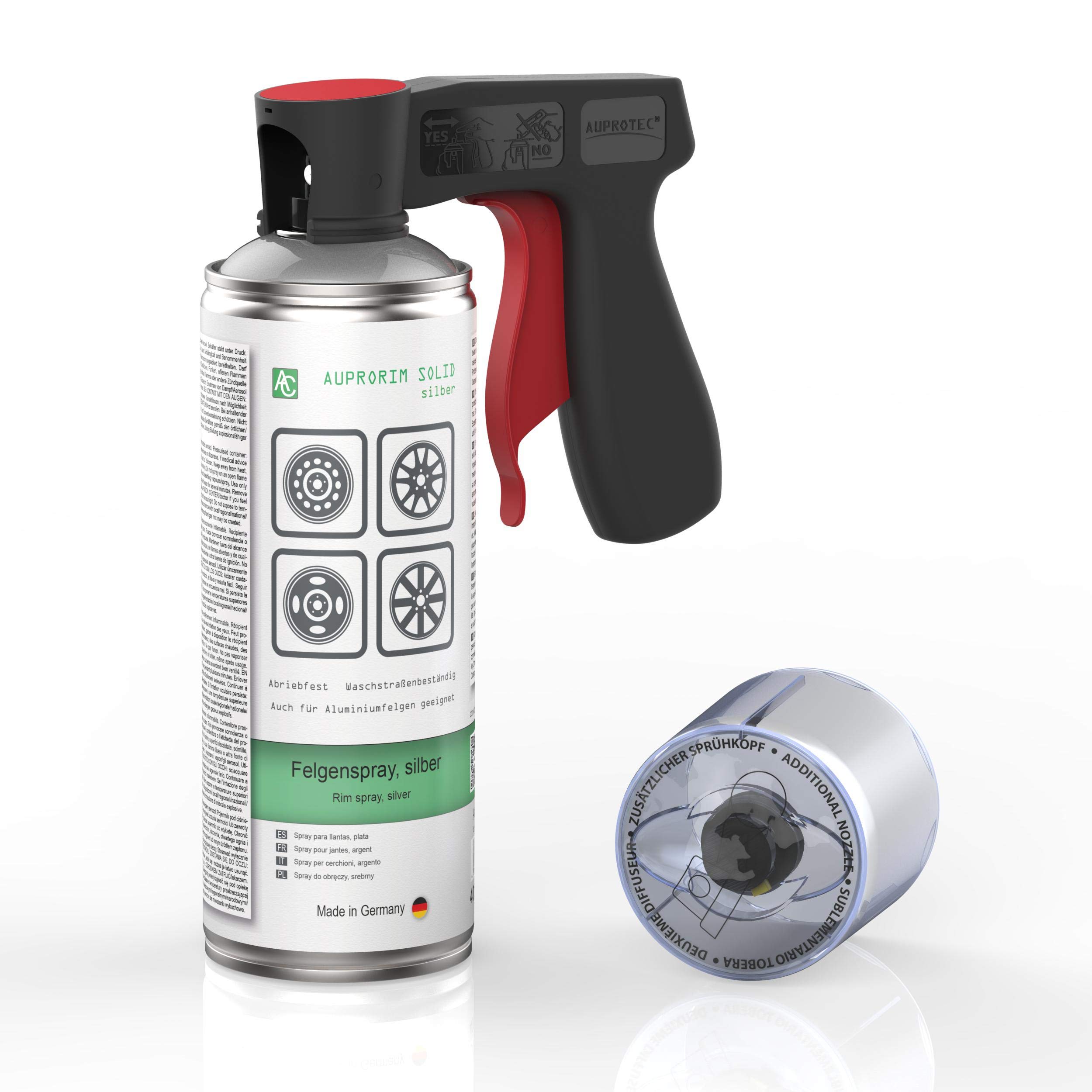 AUPRORIM Solid Llanta Spray Plata 400 ml, Pintura para Llantas