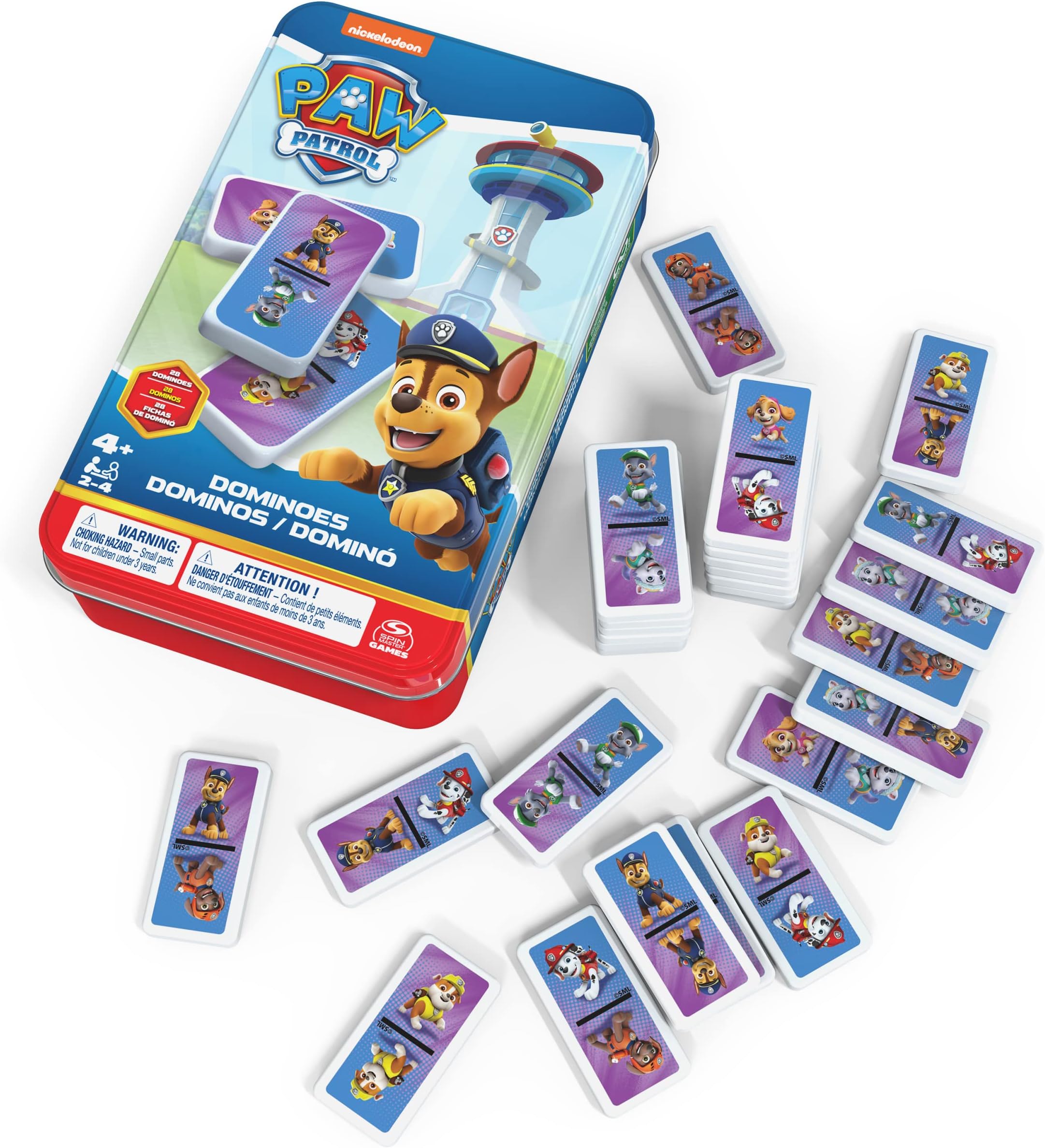 PAW Patrol Domino - the Classic Game with the Fur Friends, for 2-4 Players from 5 Years