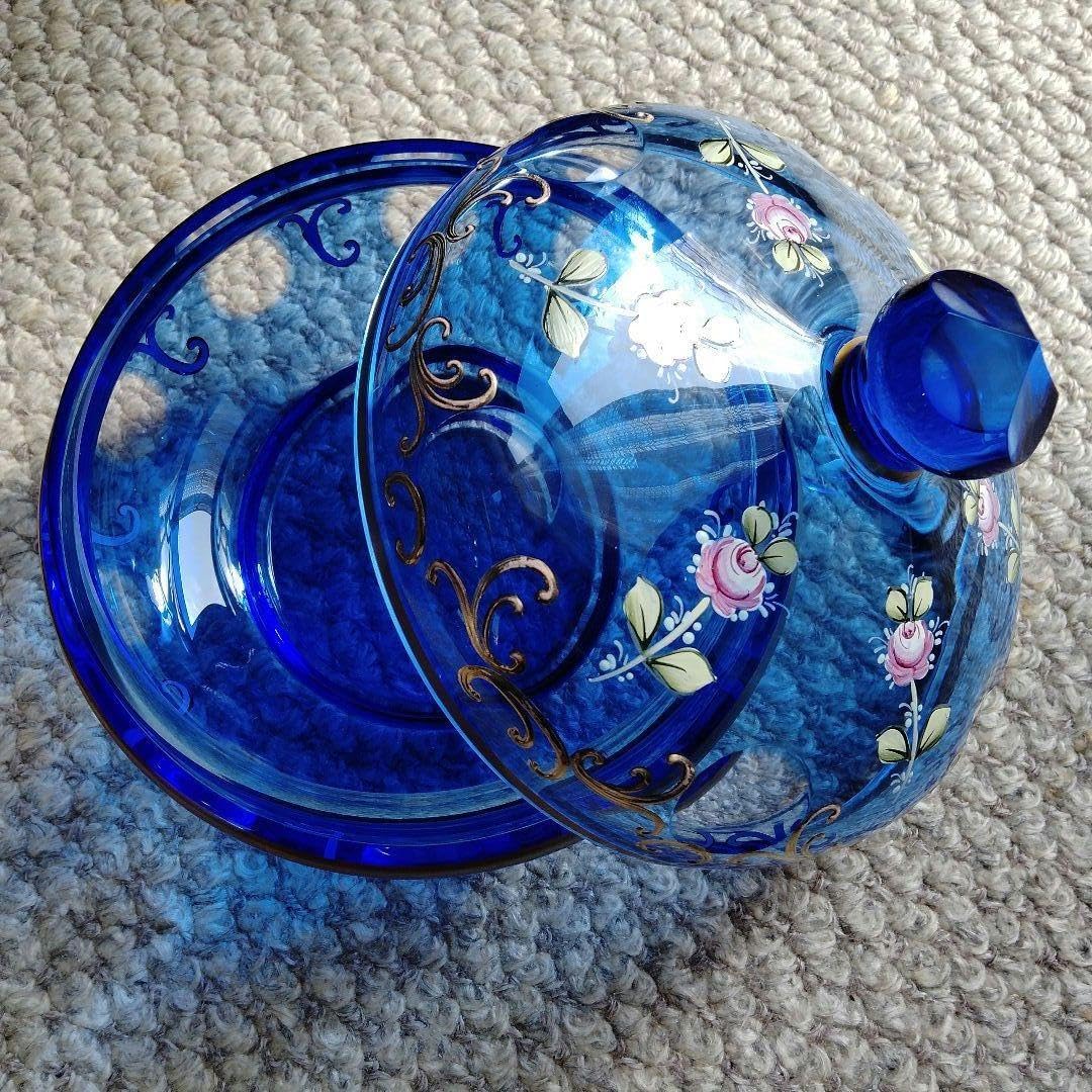 ボヘミアンガラス キャンディポットボンボニエール キャンディ ポット