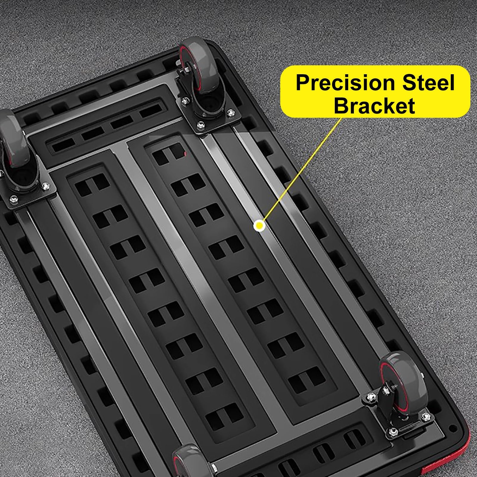 Carrello Pieghevole a Mano, Carrello Pieghevole con Ruote, Carrello Portatile per Uso Domestico, in Fabbrica, al supermercato, in Magazzino (Blu L)