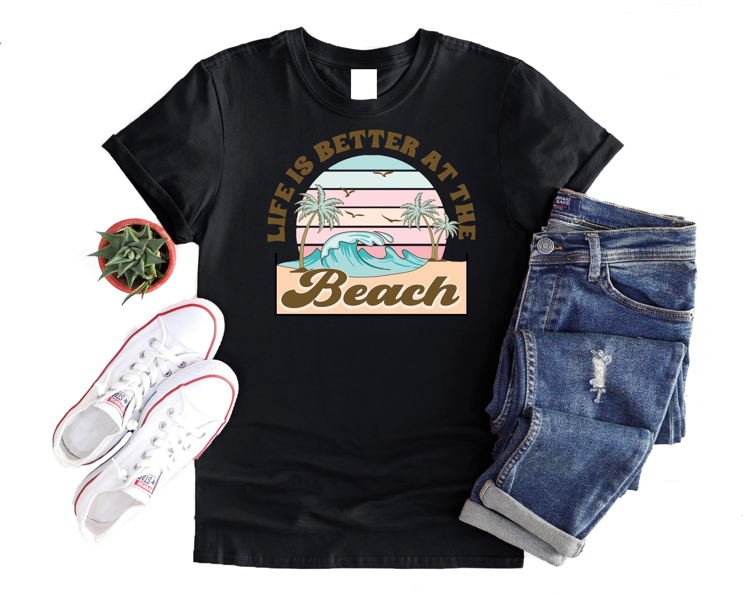 Life is Better at the Beach Shirt, Summer Shirt, Gift For Her, Summer Beach Shirt, Shirts For Friends, Besties Shirts, Fun Beach Shirt