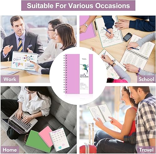 Miniatura 4 de HIUKOOKA Cuaderno de espiral punteado A4 de 300 páginas, cuadernos punteados, cuaderno grueso de 100 GSM, diario de cuadrícula punteada de 8.5 x 11,