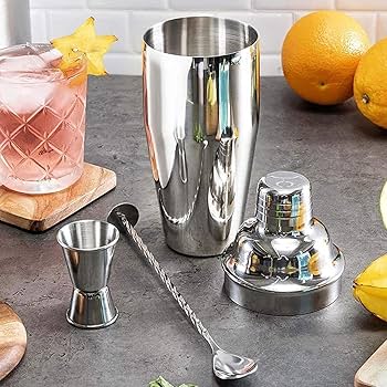 Amazon｜カクテルシェイカー 3点セット メジャーカップ ジガー