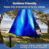 Vista 7 de Columpio Sensorial de Doble Capa para Niños y Adultos Soporta hasta 300 libras Columpio de Terapia de Abrazo para Interiores y Exteriores con Kit