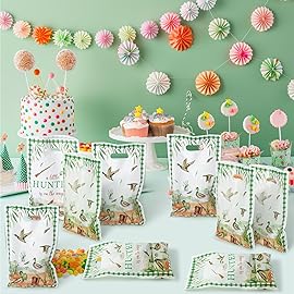 ArianQicult 50Pcs Mallard Duck Baby Shower Party Favor Bags, A Little Hunter Is On The Way Plastic Goody Candy Treat Bags Party Decorations for Boys Girls Baby Shower Birthday Supplies