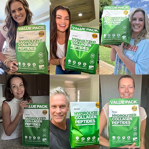 Miniatura 2 de Colágeno en polvo para mujeres y hombres (5 libras) tipo I y III sin sabor e inodoro, péptidos de proteína de peptan hidrolizados de fácil mezcla,