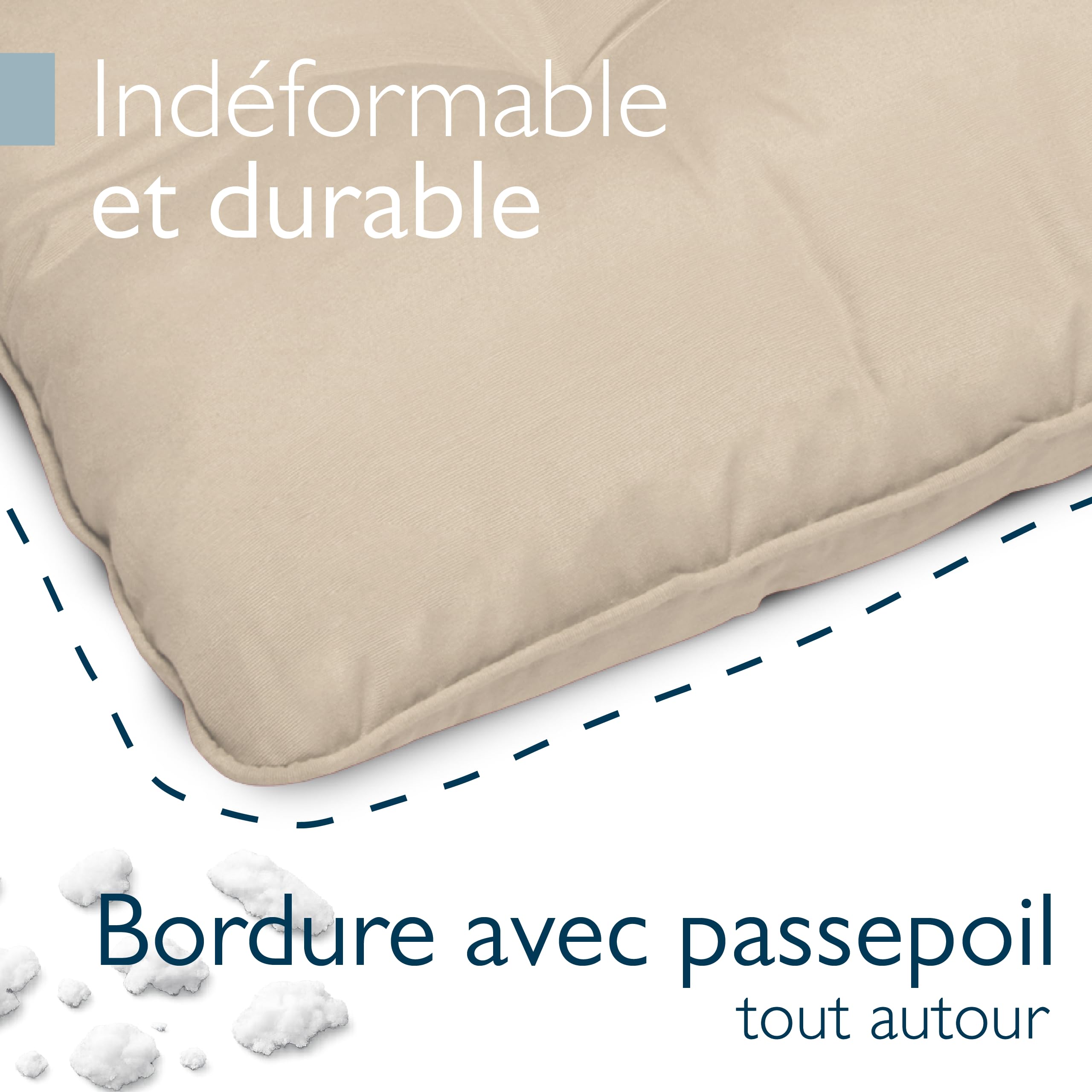 Beautissu Coussin Fauteuil Jardin Assise résistant à l'eau Anti-salissures