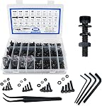960PCS Pan Head Nuts and Bolts Assortment Kit, #4-40#6-32#8-32#10-24 Stainless Steel Machine Screw Assortment Kit, 304 Stainless Steel Assorted Bolts and Nuts Kit with Flat Washers