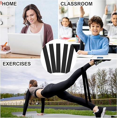 Miniatura 6 de PLULON Paquete de 15 bandas para sillas para niños con pies inquietos, bandas para sillas de aula, bandas para estudiantes, sillas, escritorios con