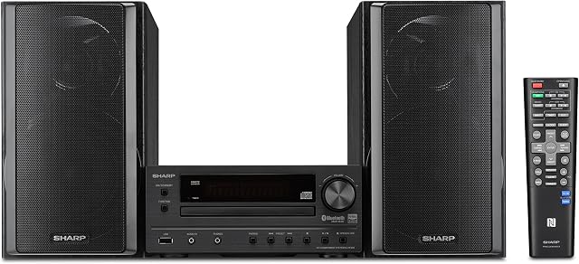 Sharp XL-HF203B Hi-Fi Component Stereo Speaker System with High Resolution Audio