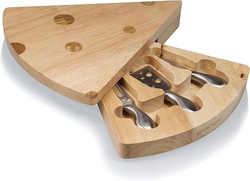 PICNIC TIME Juego de tabla de queso suizo y cuchillos, juego de tablas de charcutería novedoso con cuchillos de queso, tablas de queso, tablas de