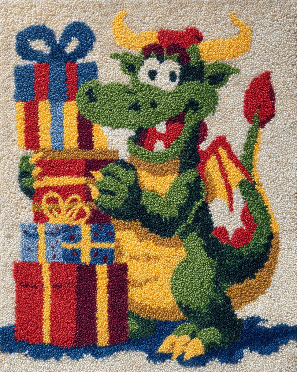 AMBATTERY Latch Hook Kits Carpet Dragons and Gifts 85x115cm