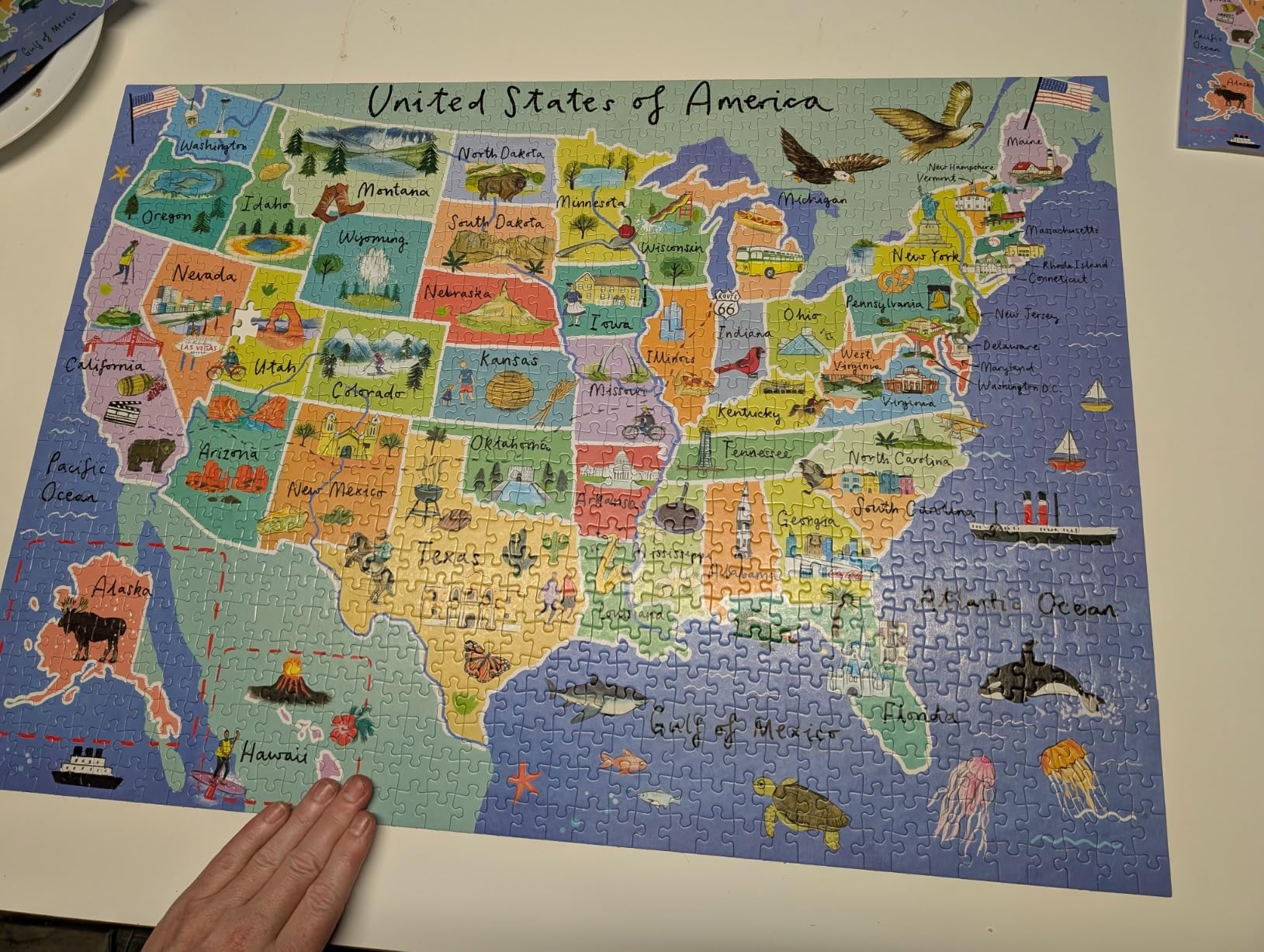 1000-piece Blue UK Map British Isles Jigsaw Puzzle Martinique