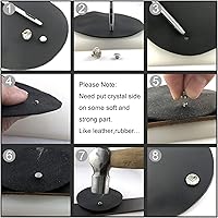 Vista 7 de 500 juegos de remaches de cristal de circonia cúbica de colores mezclados, remaches rápidos, remaches rápidos, tachuelas de color plateado