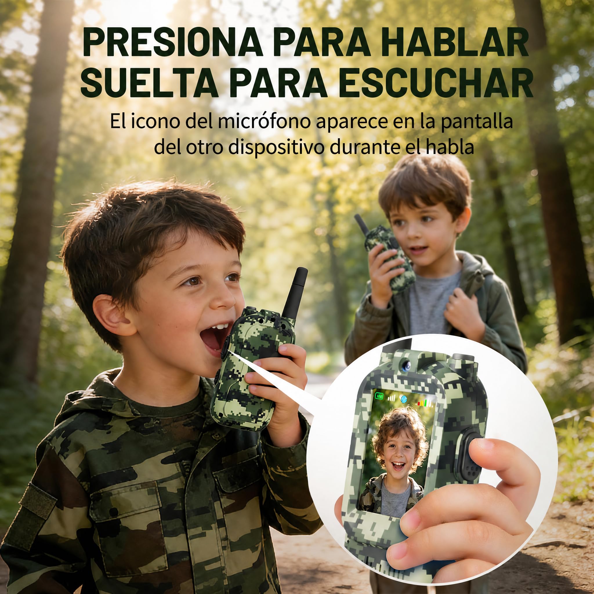 Kids Video Walkie Talkies, Camuflaje