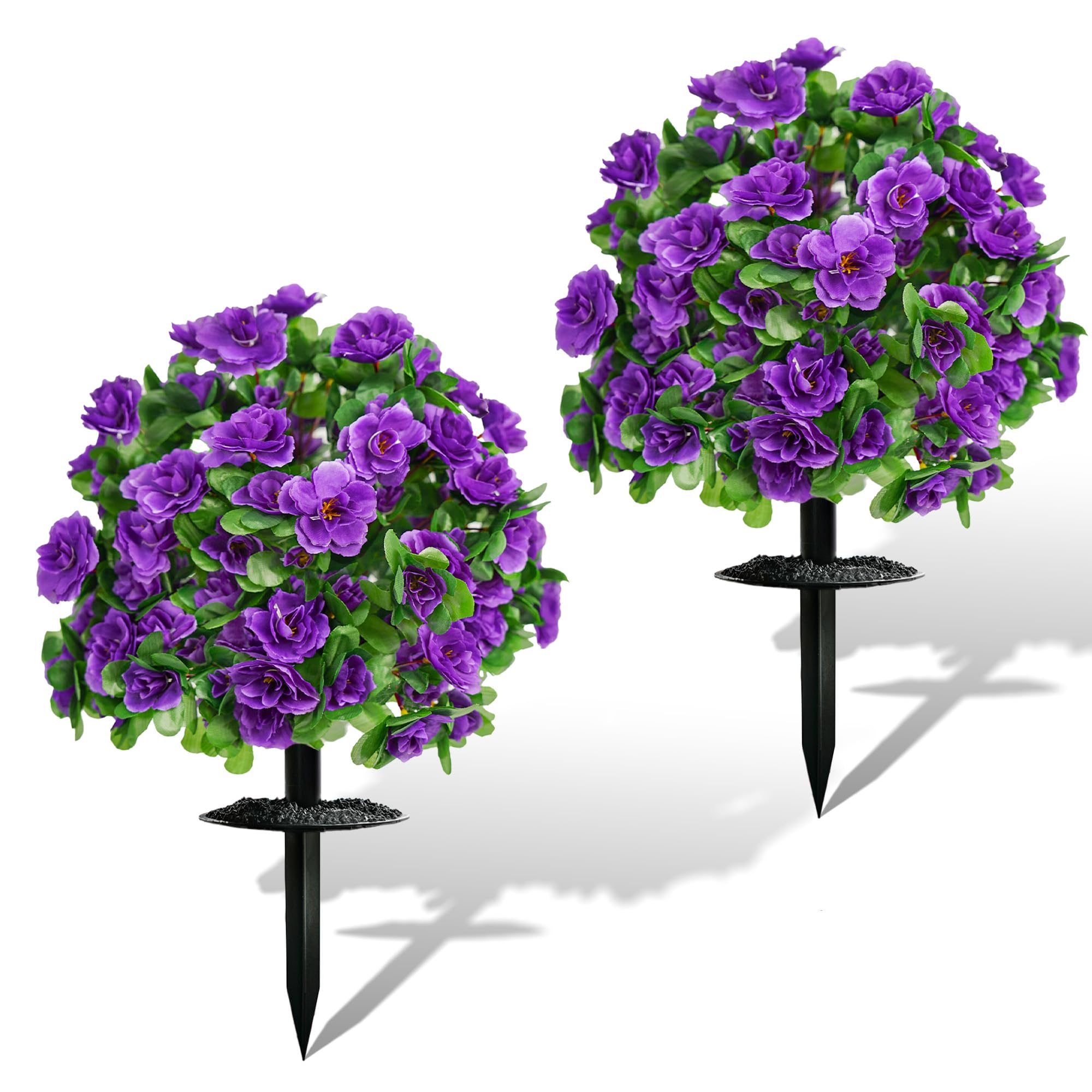 AZXVT Artificial Shrubs with Ground Spike