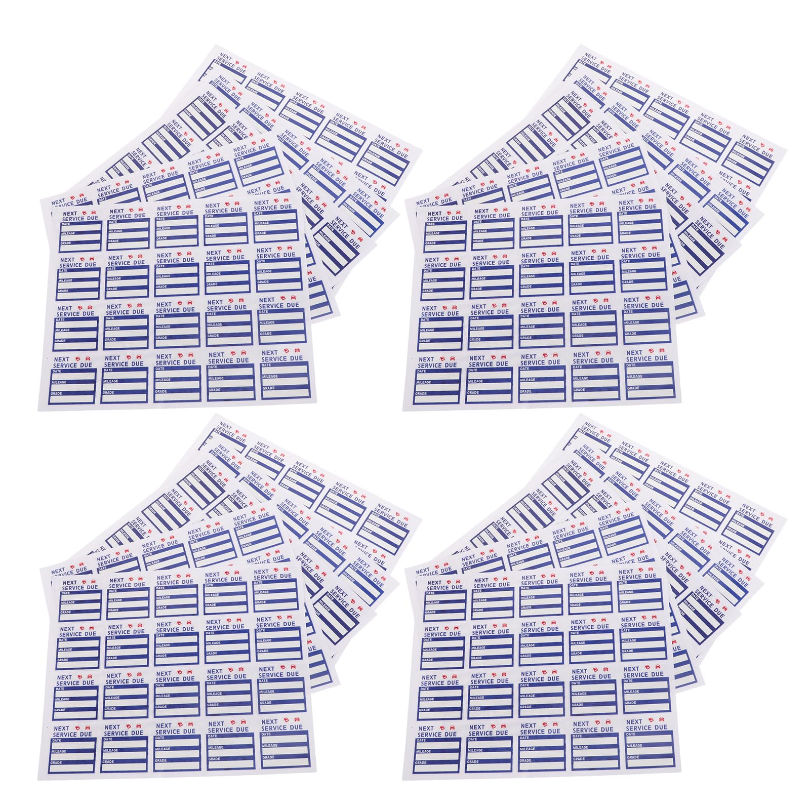 Levemolo Adesivi Promemoria Cambio Olio Auto 400 Pezzi Adesivi Rimovibili in Pet Impermeabili Layout Chiaro per Parabrezza e Manutenzione Veicoli