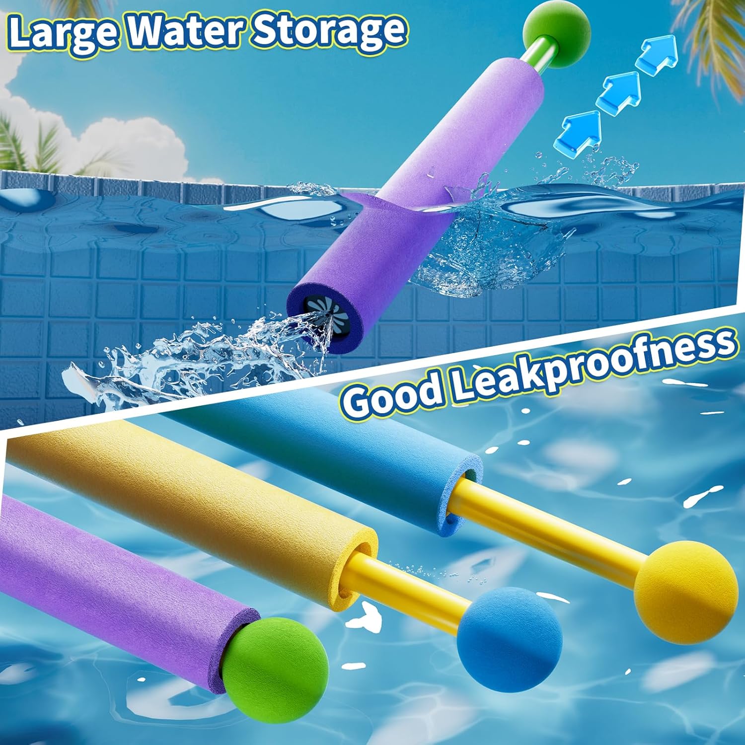 8 Pack Water Squirt Toys for Kids Age 1-3 4-8 8-12, Toddlers Squirter Toy, Swimming Pool Games Playset, Sensory Beach Outdoor Activity, Water Spraying for Boys Girls Birthday Gifts 3 4 5 6 7 8