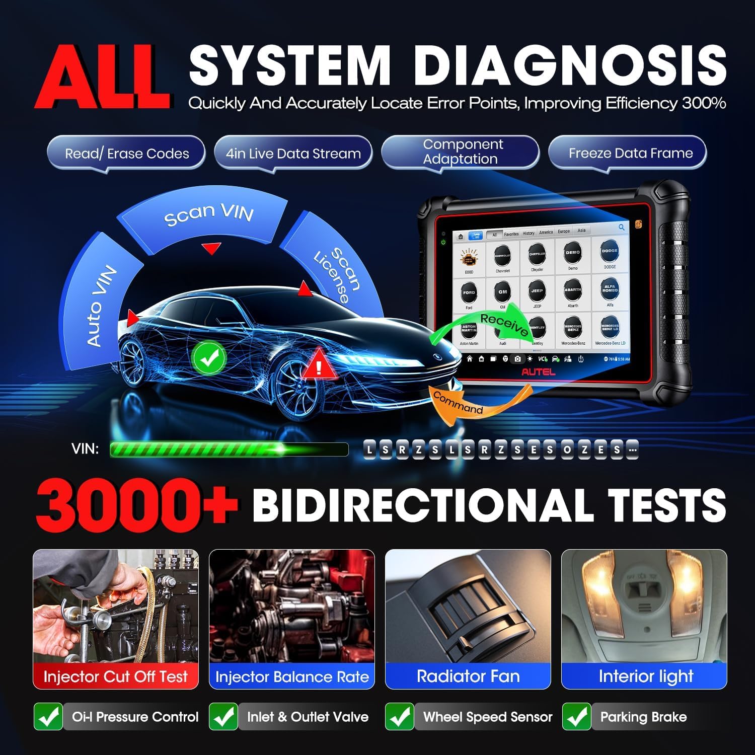 Autel MaxiPRO MP900-TS Valise Diagnostic Auto, 2026 sur MaxiSYS MS906TS MP900-BT MK900-TS, Outil TPMS Voiture comme MS906 Pro-TS, Codage ECU, Bidirectionnel, 40+ Service, Tous Systèmes, Can FD&DO IP