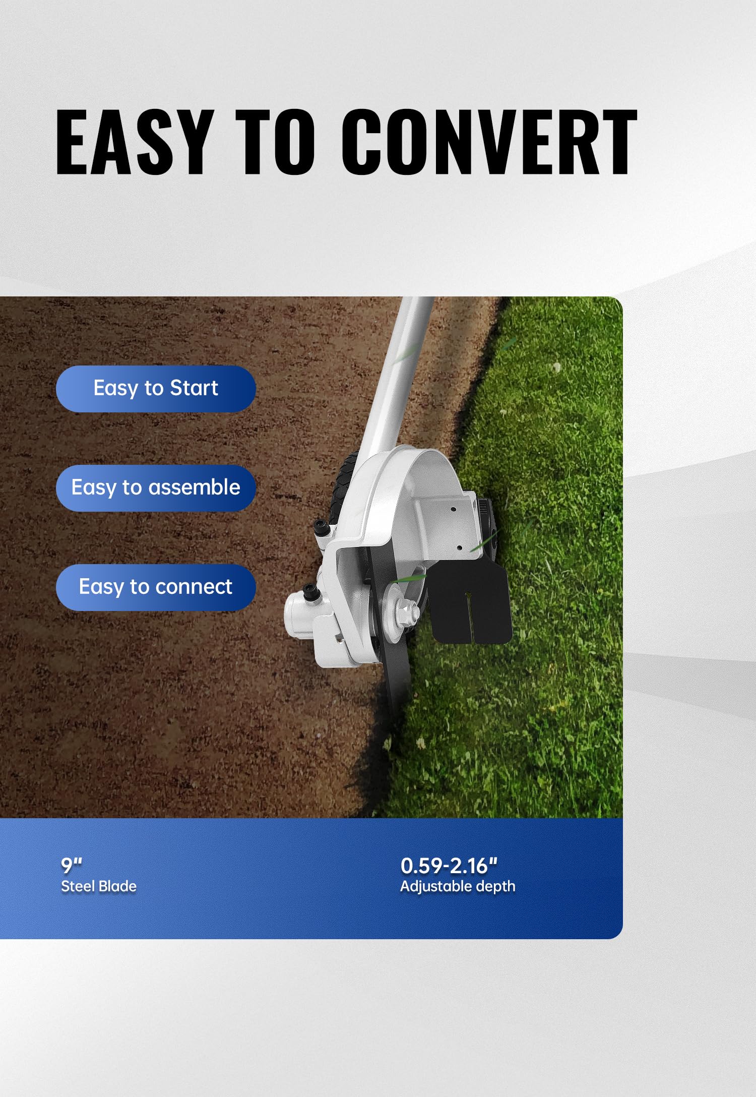 buzz　1225 WILD BADGER POWER 26cc Weed Wacker Gas Powered, 4 in 1