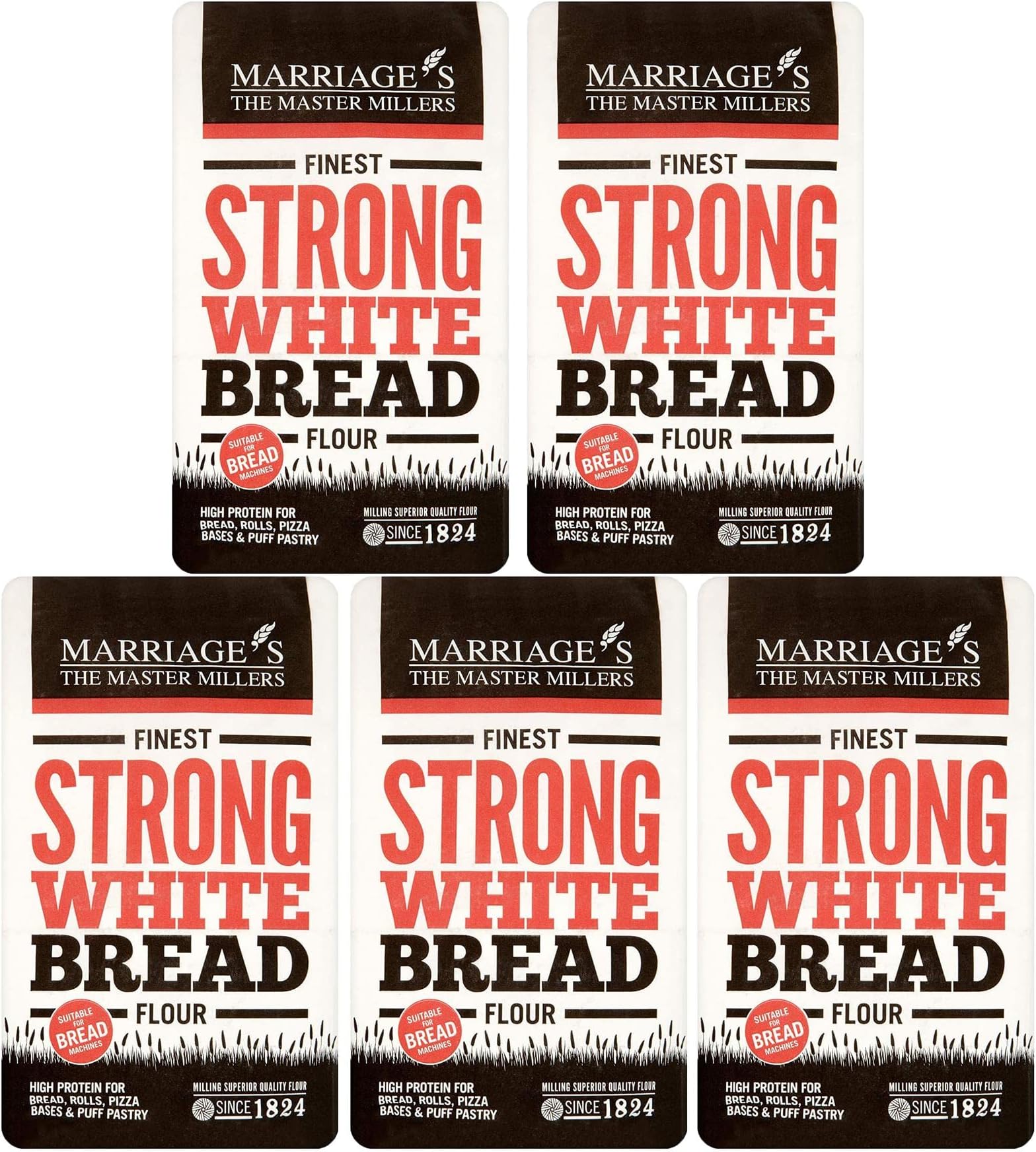 Alpine Heights Bundle Pack - Marriage's Finest Strong White Flour 1.5kg (Pack of 5)