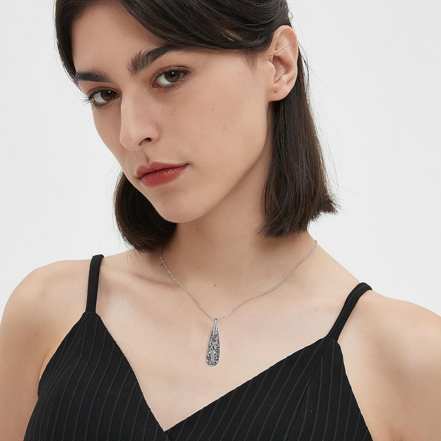 Tree of Life Flower Cremation Ashes Urn Pendant Necklace for Women Sterling Silver US3 - Image 4