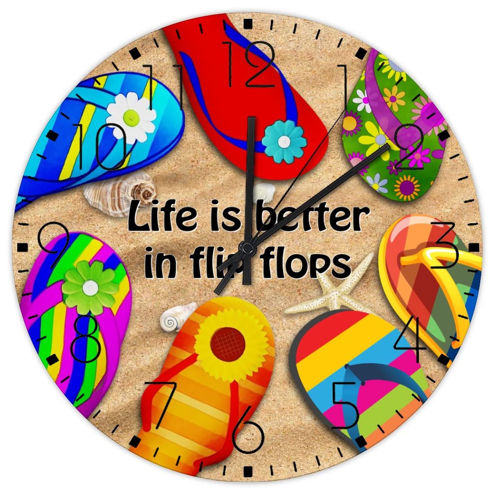 Horloge sans tic-tac en bois grand format pour retrouver le sommeil